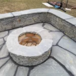 Natural stone fire pit