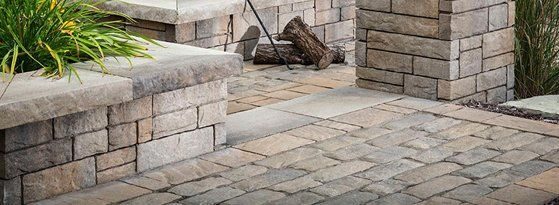 Natural stone patio