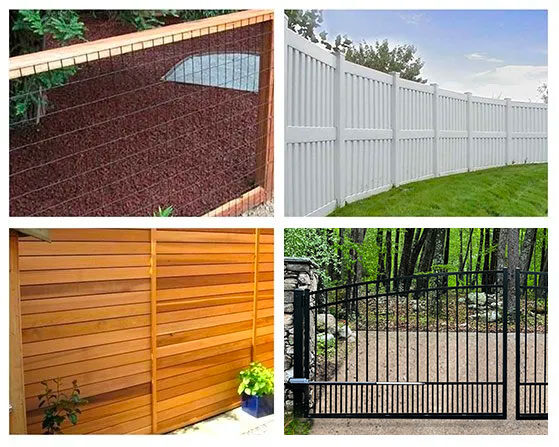 Different fences and gates styles