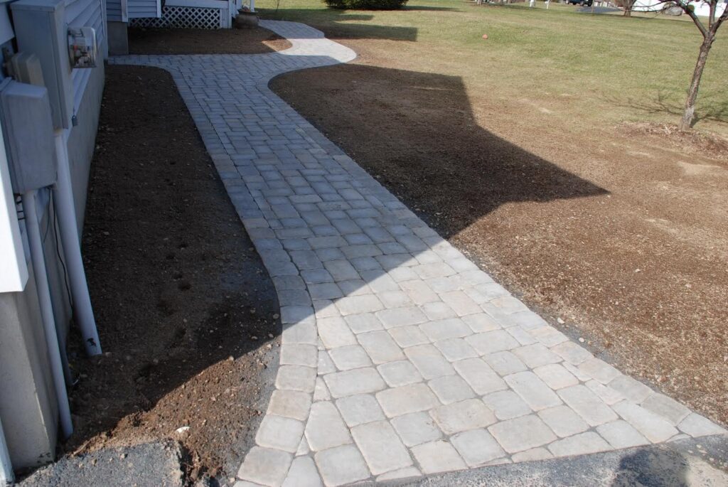 Manufactured stone walkway