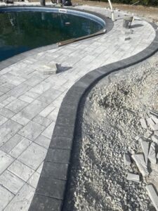 Manufactured stone walkway