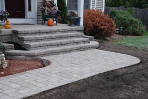 Manufactured stone steps
