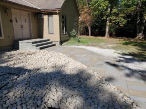 Natural stone walkway