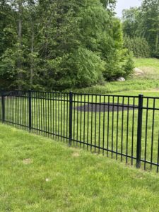 Aluminum three-rail fence