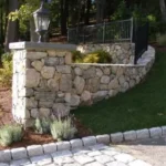 Natural stone pillar