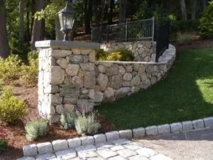 Natural stone pillar