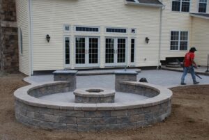 Manufactured stone fire pit