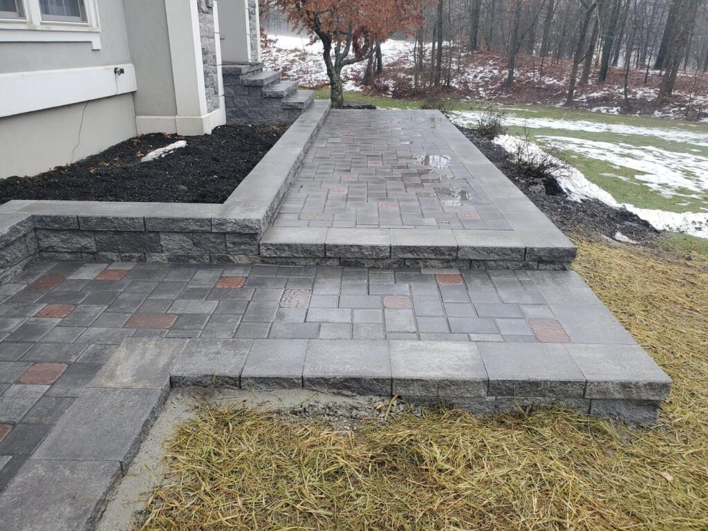 Manufactured stone patio