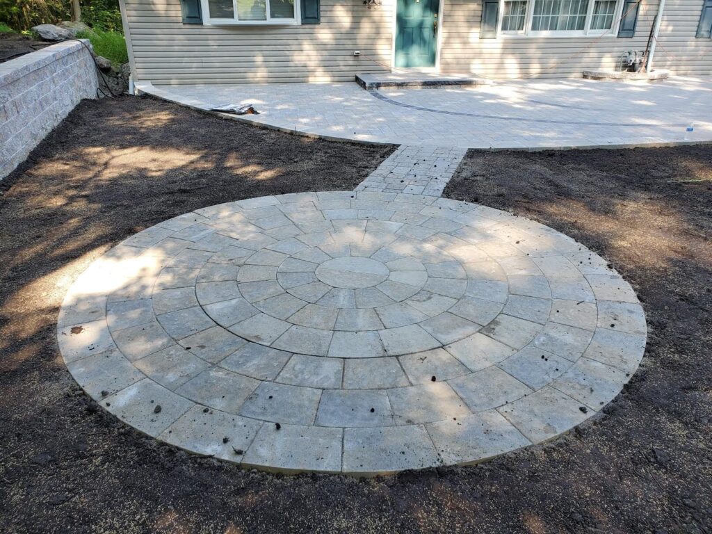 Manufactured stone patio