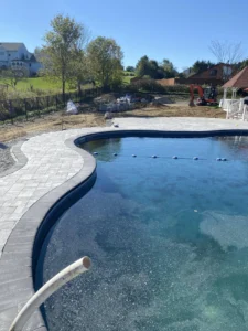 Manufactured stone pool surround