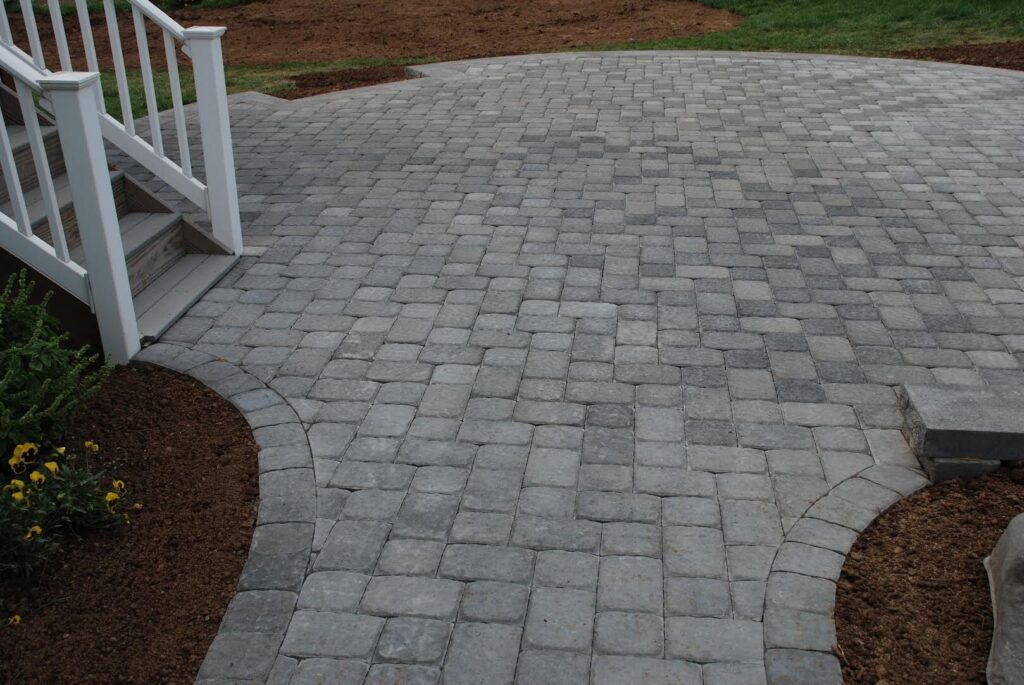 Manufactured stone patio