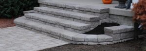 Manufactured stone steps