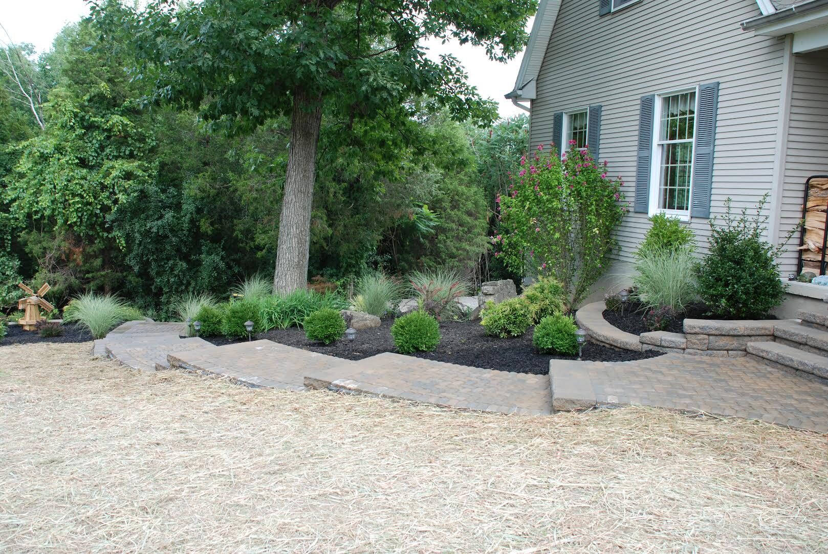 Manufactured stone walkway