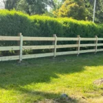 Wood split-rail fence