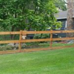 Wood split-rail fence