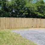 Wood privacy fence