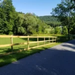 Wood split-rail fence